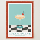 Champagne Cocktail Wall Art Print-Skudaboo