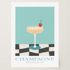 Champagne Cocktail Wall Art Print-Skudaboo