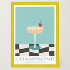 Champagne Cocktail Wall Art Print-Skudaboo