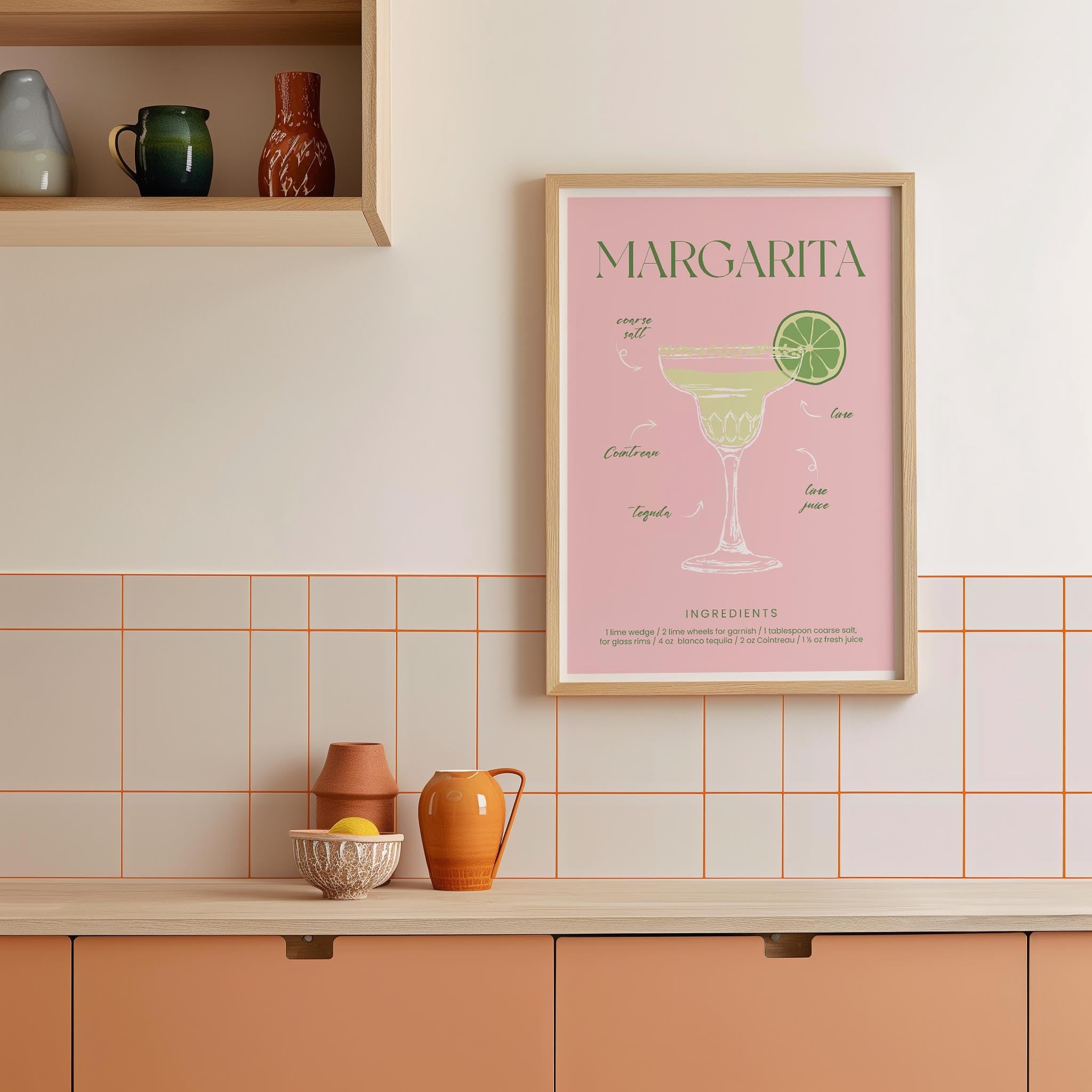Margarita Cocktail Wall Art Print-Skudaboo