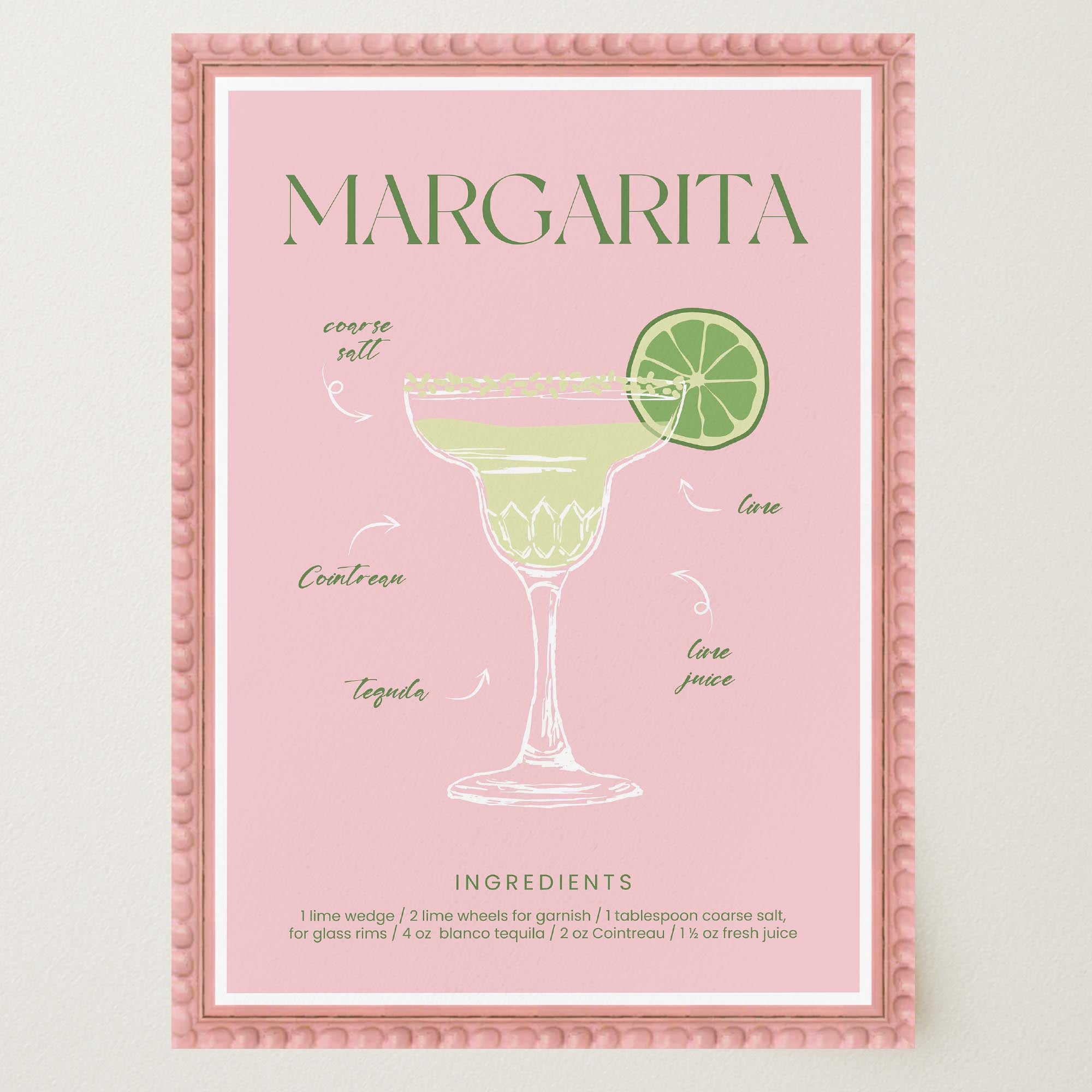 Margarita Cocktail Wall Art Print-Skudaboo