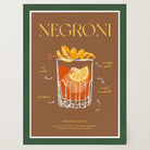Negroni Cocktail Wall Art Print-Skudaboo