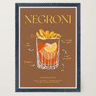 Negroni Cocktail Wall Art Print-Skudaboo