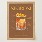 Negroni Cocktail Wall Art Print-Skudaboo