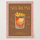 Negroni Cocktail Wall Art Print-Skudaboo