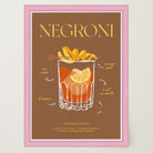 Negroni Cocktail Wall Art Print-Skudaboo