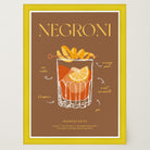 Negroni Cocktail Wall Art Print-Skudaboo