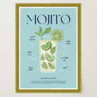 Mojito Cocktail Wall Art Print-Skudaboo