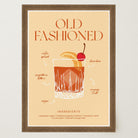Old Fashioned Cocktail Wall Art Print-Skudaboo