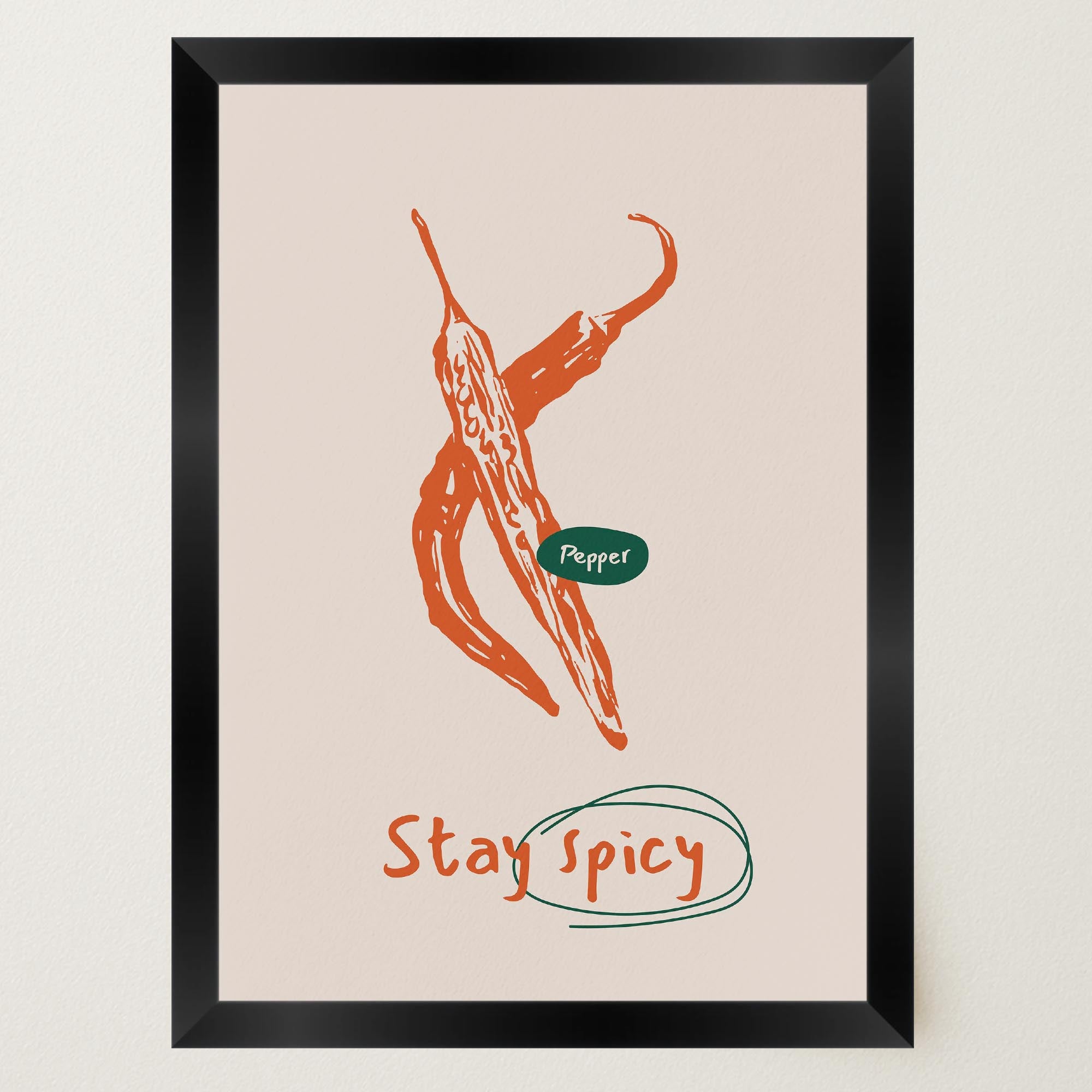 Stay Spicy Chilli Art Print-Skudaboo