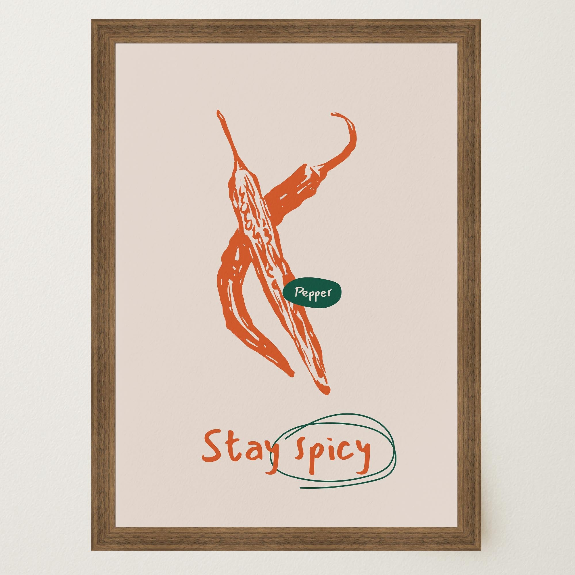 Stay Spicy Chilli Art Print-Skudaboo