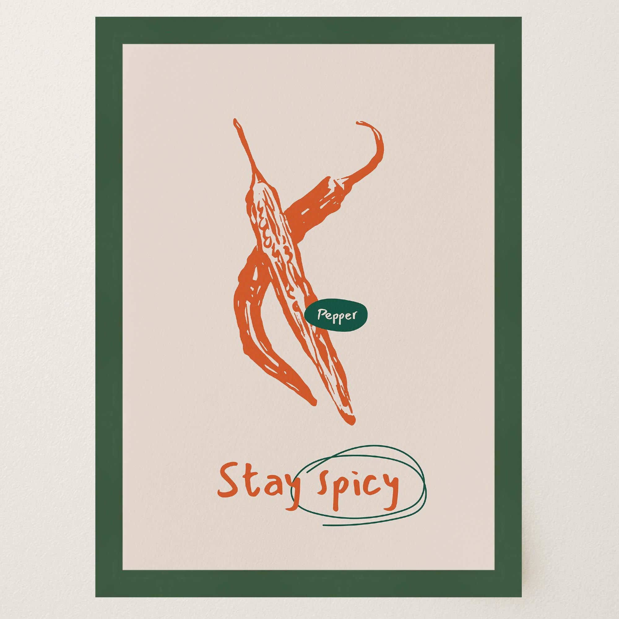 Stay Spicy Chilli Art Print-Skudaboo