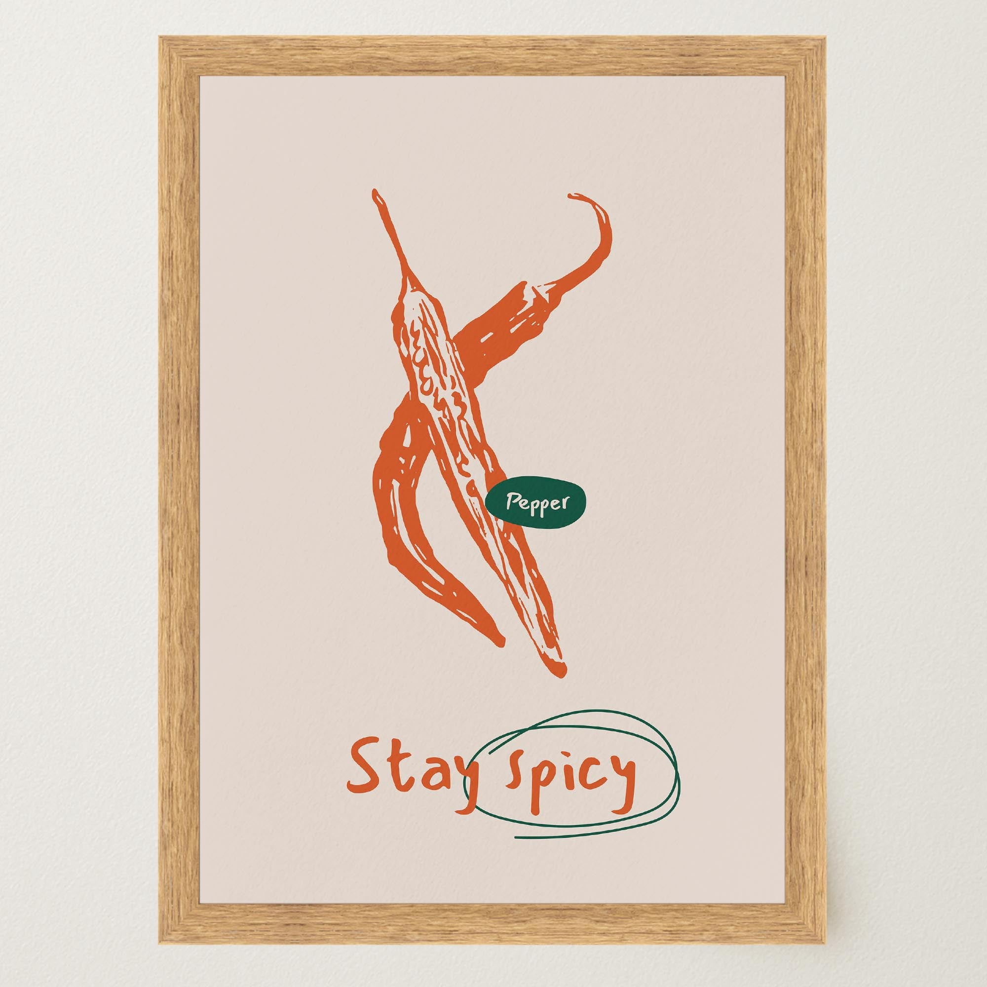Stay Spicy Chilli Art Print-Skudaboo