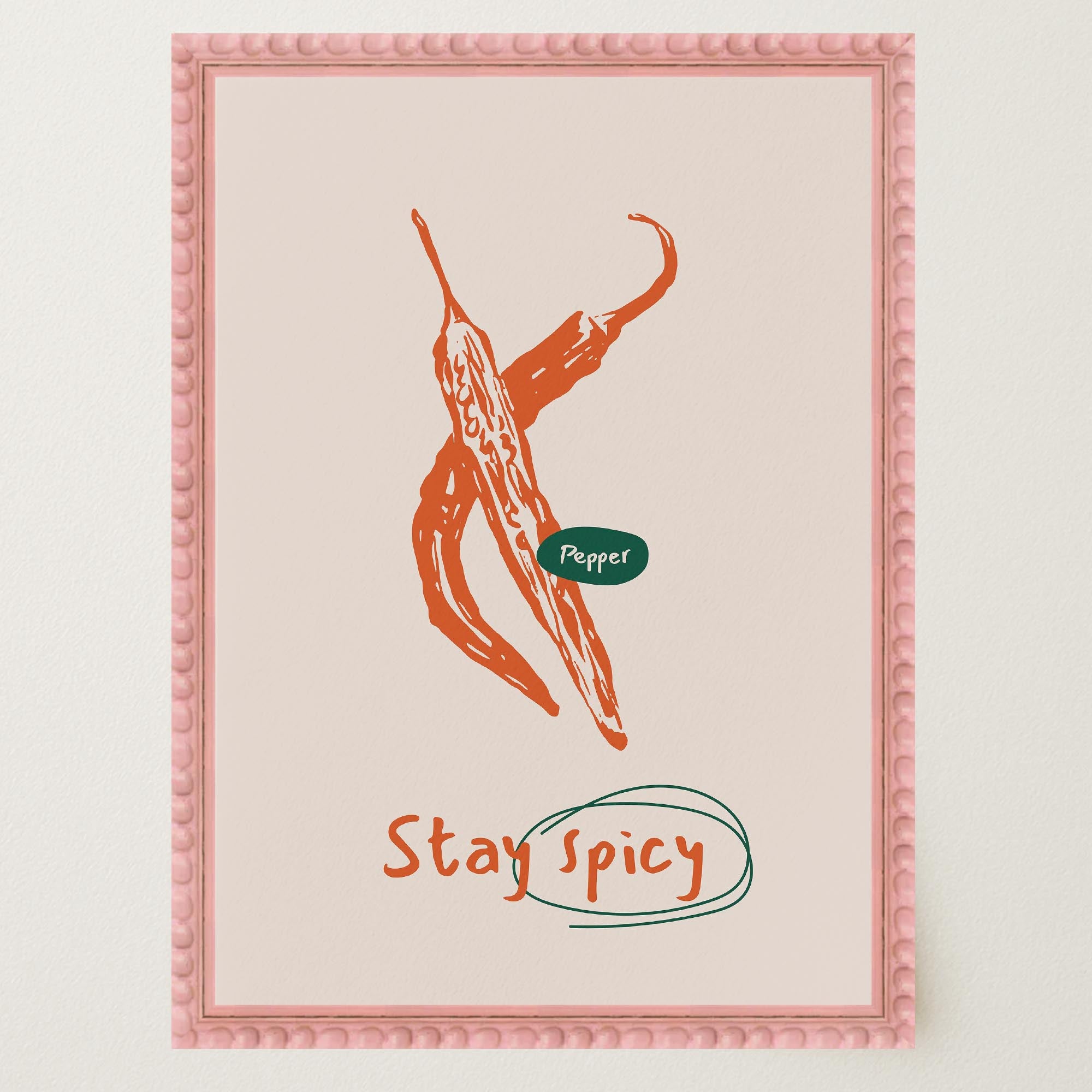 Stay Spicy Chilli Art Print-Skudaboo