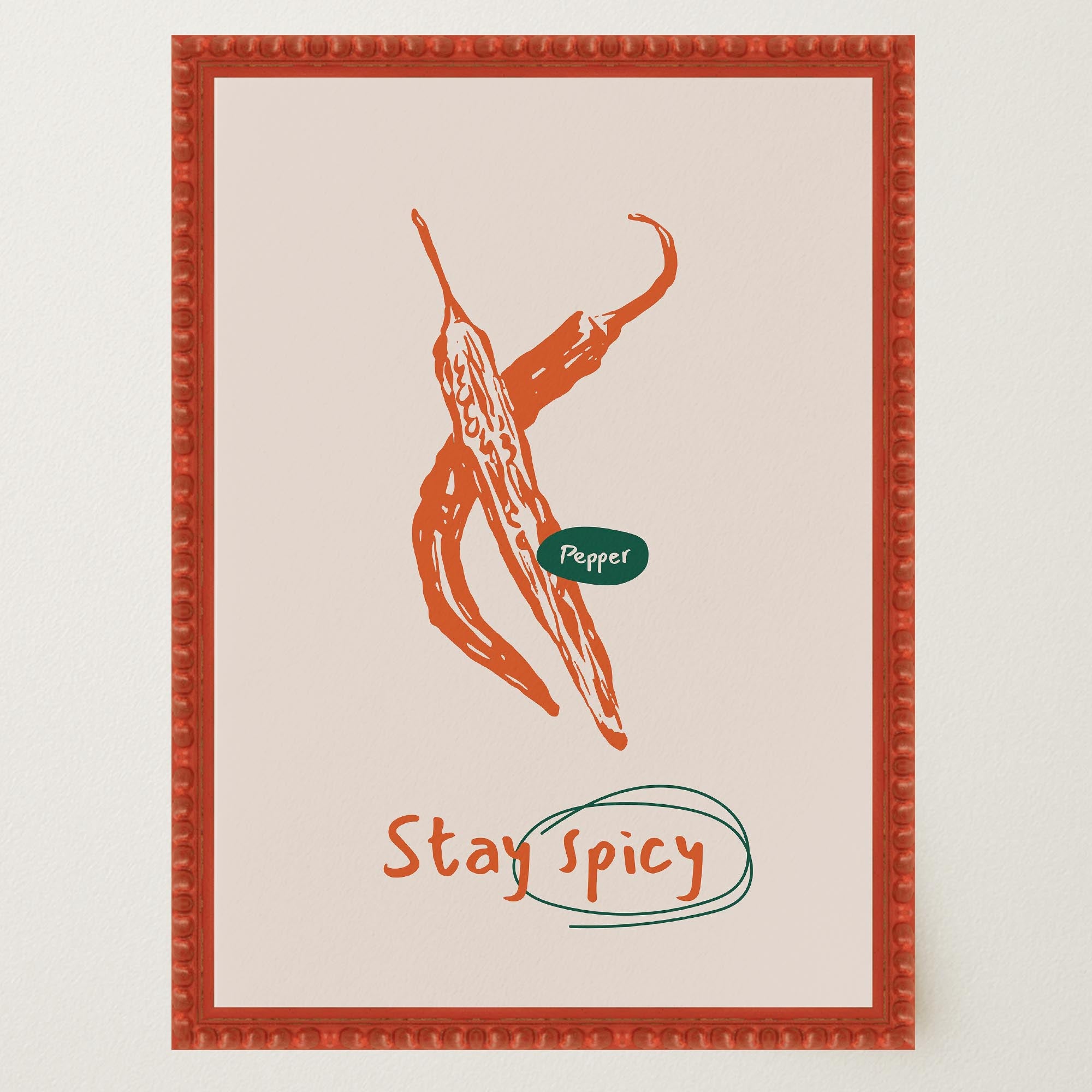 Stay Spicy Chilli Art Print-Skudaboo