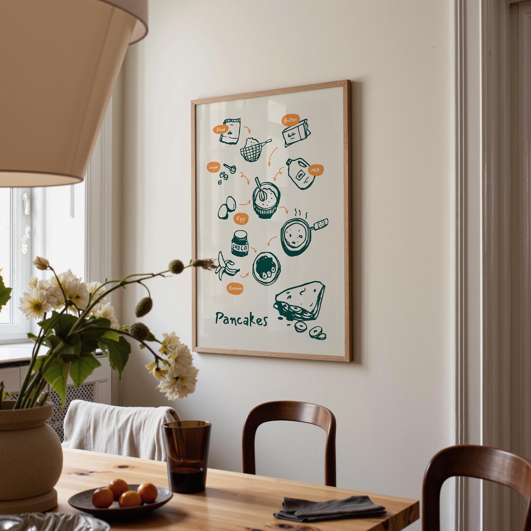 Pancake Kitchen Wall Art Print-Skudaboo