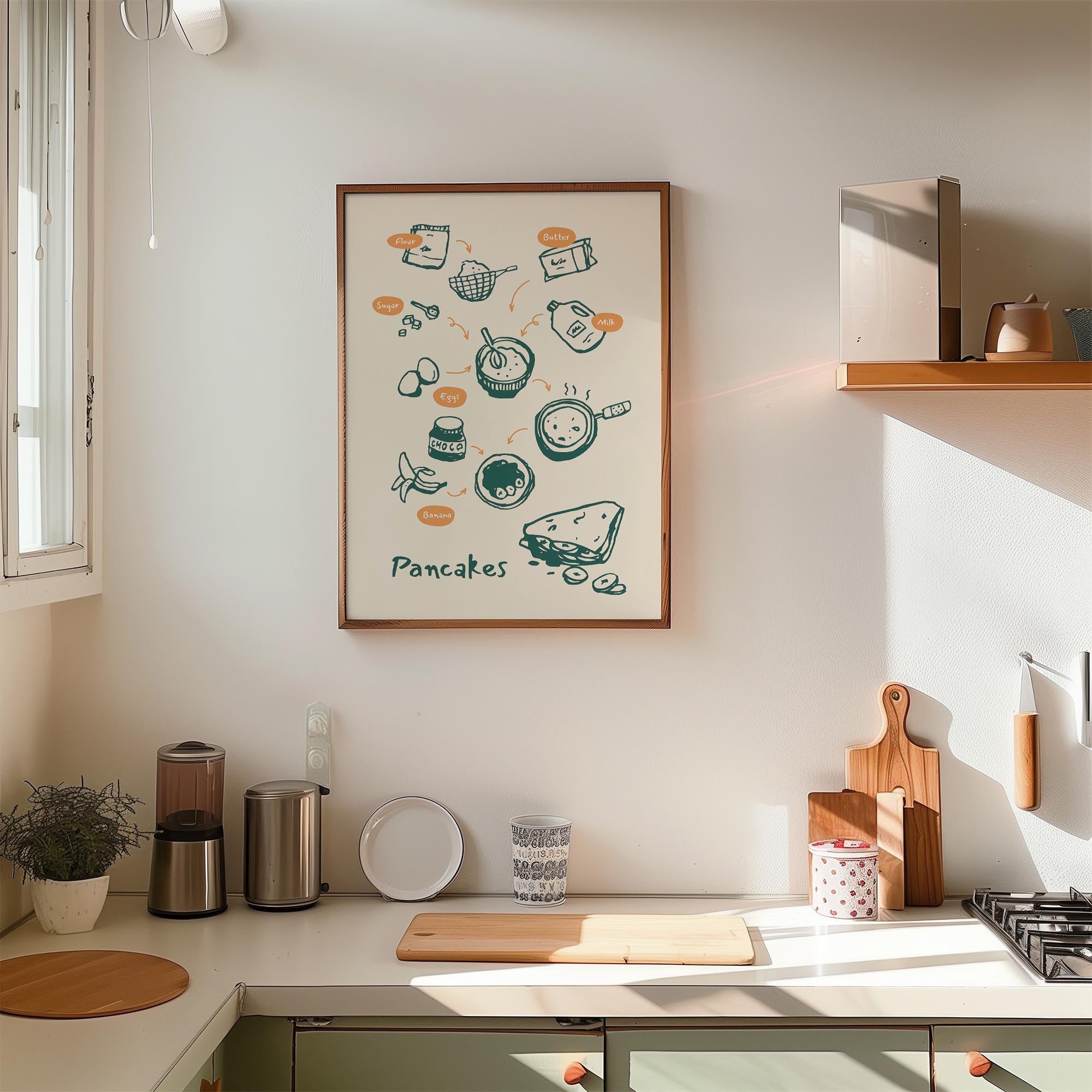 Pancake Kitchen Wall Art Print-Skudaboo