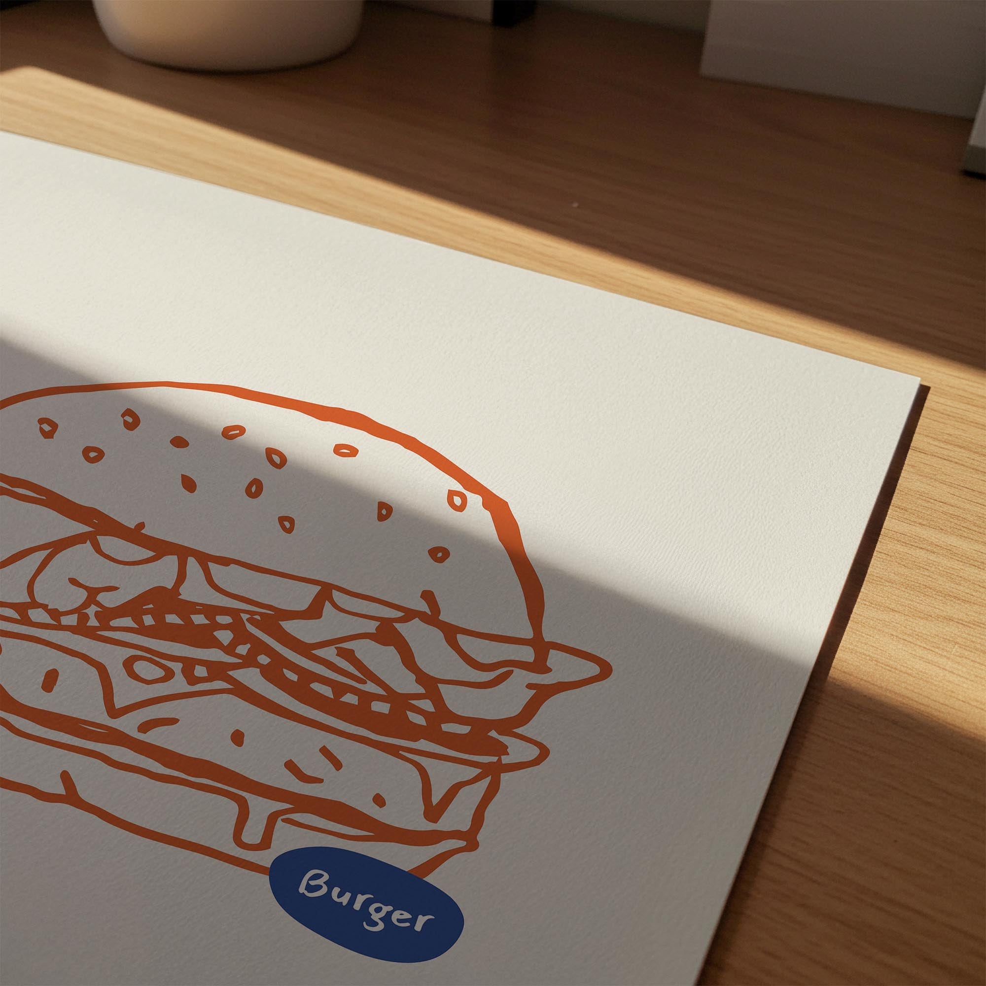 You're the Cheese to My Burger Food Wall Art Print-Skudaboo