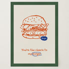 You're the Cheese to My Burger Food Wall Art Print-Skudaboo