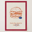 You're the Cheese to My Burger Food Wall Art Print-Skudaboo