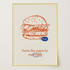 You're the Cheese to My Burger Food Wall Art Print-Skudaboo