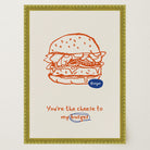You're the Cheese to My Burger Food Wall Art Print-Skudaboo
