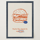 You're the Cheese to My Burger Food Wall Art Print-Skudaboo