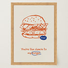 You're the Cheese to My Burger Food Wall Art Print-Skudaboo