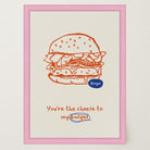 You're the Cheese to My Burger Food Wall Art Print-Skudaboo