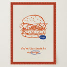 You're the Cheese to My Burger Food Wall Art Print-Skudaboo
