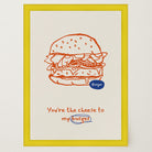 You're the Cheese to My Burger Food Wall Art Print-Skudaboo