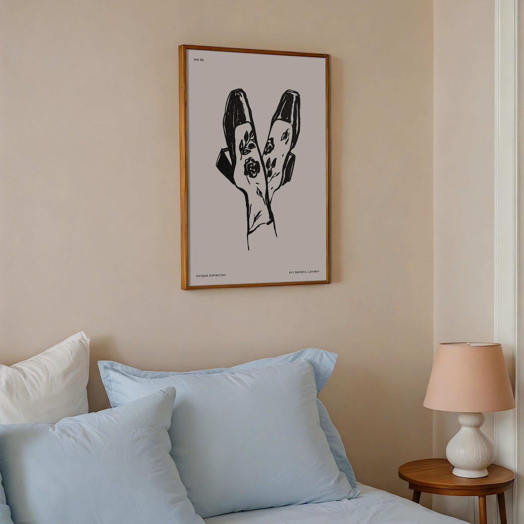 Black and White Shoes Wall Art Print-Skudaboo