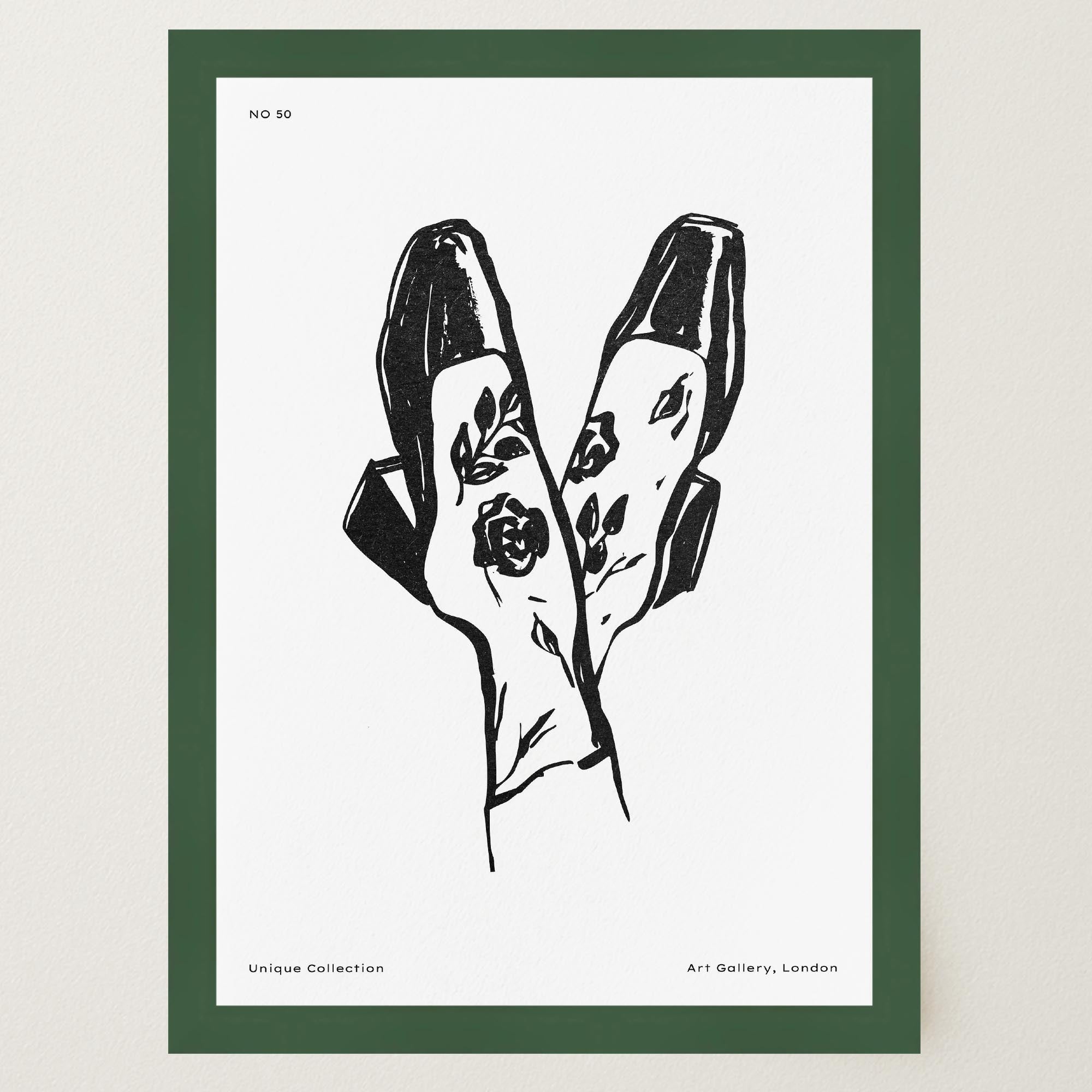 Black and White Shoes Wall Art Print-Skudaboo