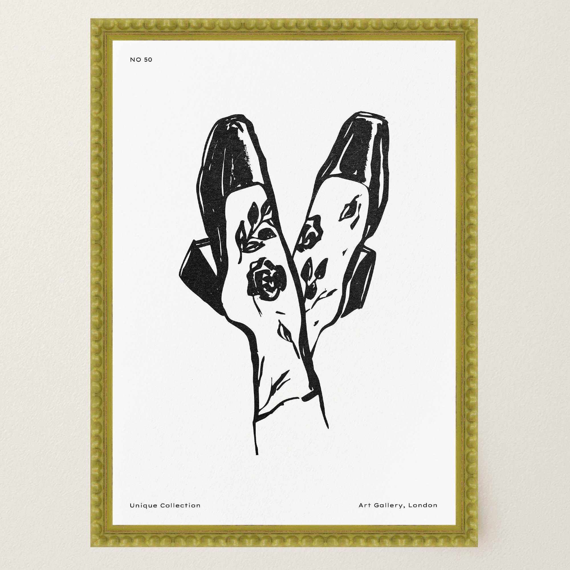 Black and White Shoes Wall Art Print-Skudaboo