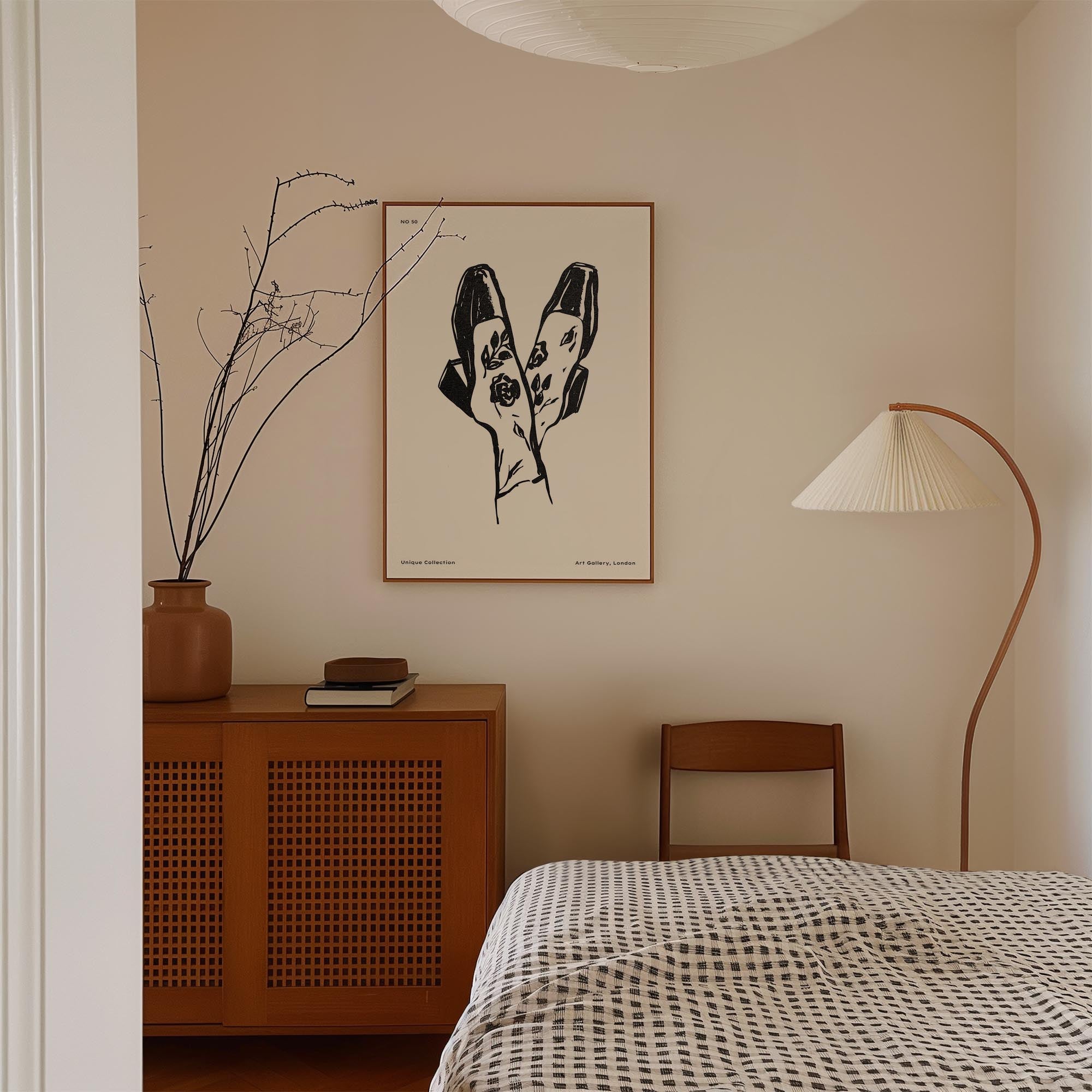 Black and White Shoes Wall Art Print-Skudaboo