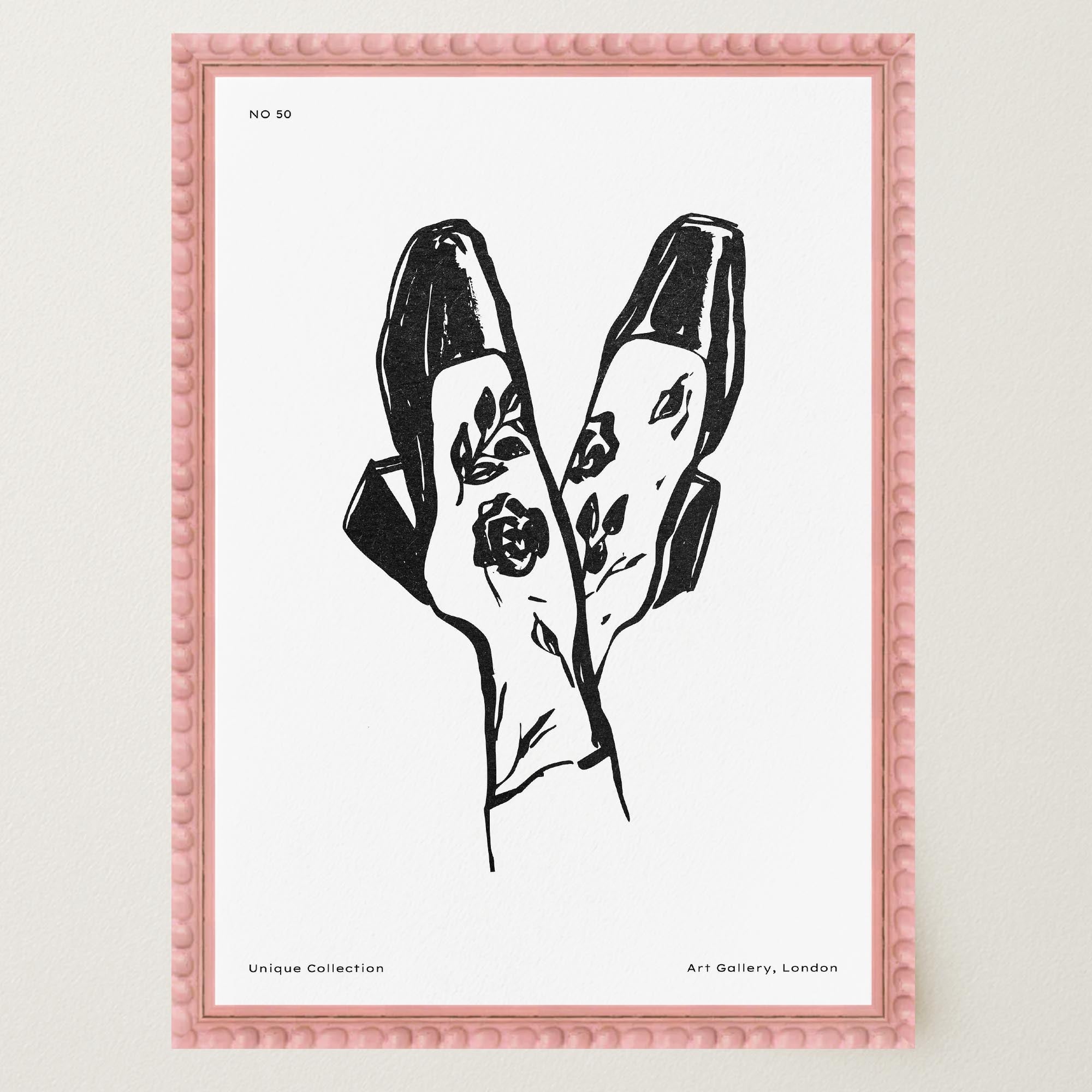 Black and White Shoes Wall Art Print-Skudaboo