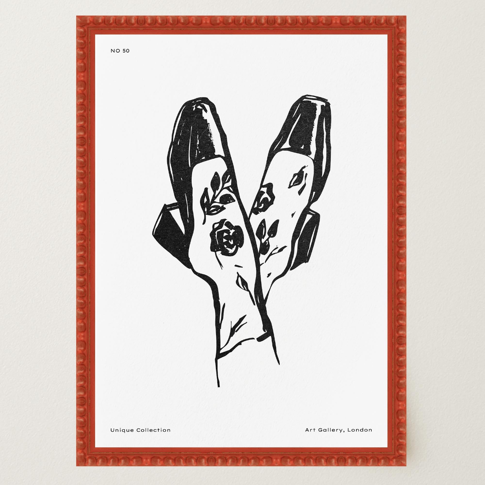 Black and White Shoes Wall Art Print-Skudaboo