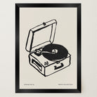 Record Player Wall Art Print-Skudaboo