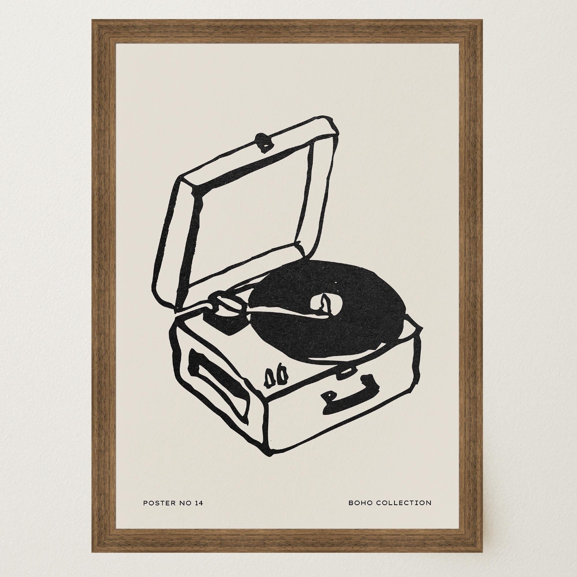 Record Player Wall Art Print-Skudaboo