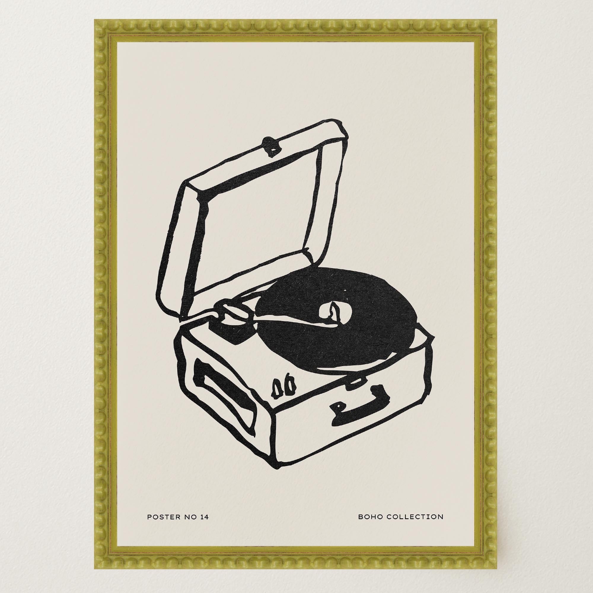 Record Player Wall Art Print-Skudaboo