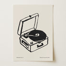 Record Player Wall Art Print-Skudaboo