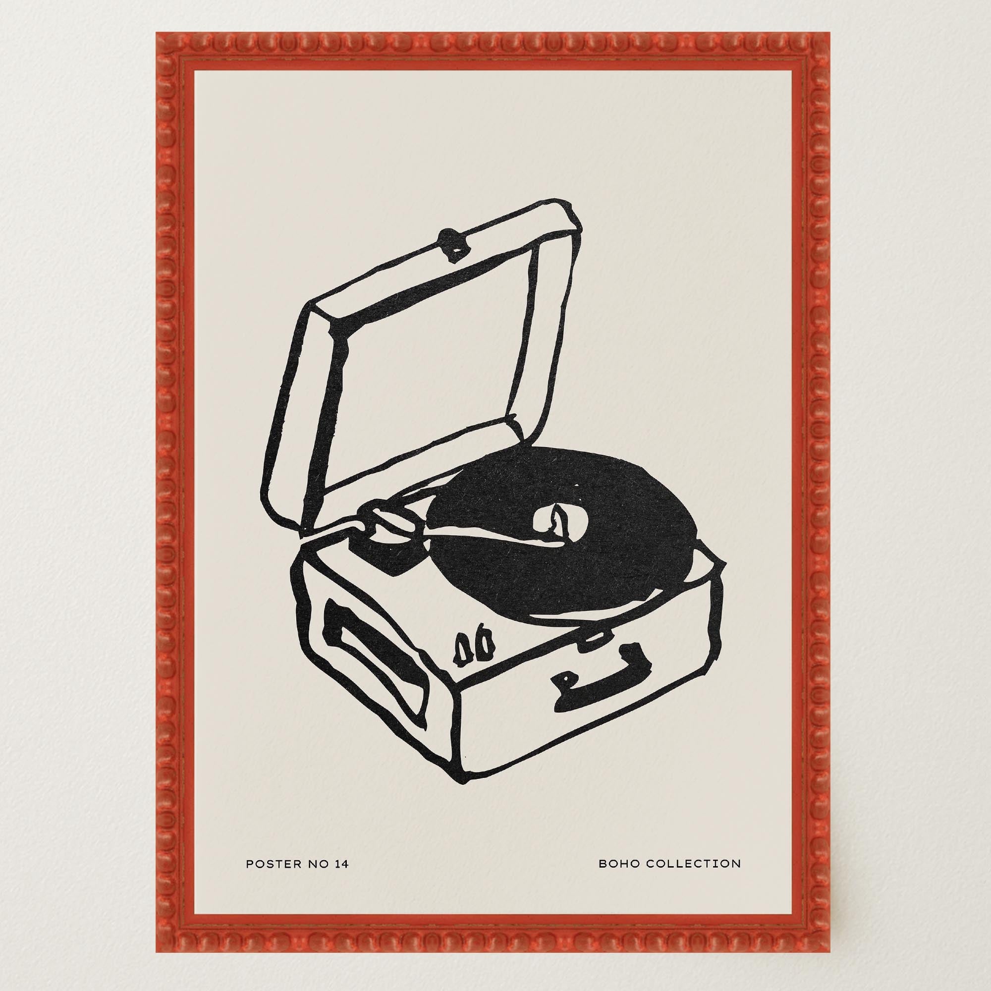 Record Player Wall Art Print-Skudaboo