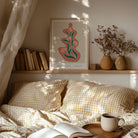 Red and Green Floral Vase Wall Art-Skudaboo