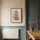 Red and Green Floral Vase Wall Art-Skudaboo