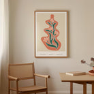 Red and Green Floral Vase Wall Art-Skudaboo