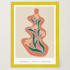 Red and Green Floral Vase Wall Art-Skudaboo