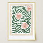 Green Fern & Pink Flowers Botanical Wall Art Print-Skudaboo