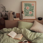 Green Fern & Pink Flowers Botanical Wall Art Print-Skudaboo