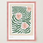 Green Fern & Pink Flowers Botanical Wall Art Print-Skudaboo