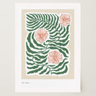 Green Fern & Pink Flowers Botanical Wall Art Print-Skudaboo